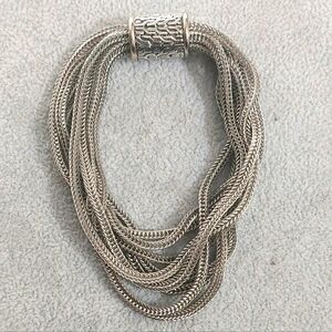 Vintage metal bracelet magnetic clasp 80s